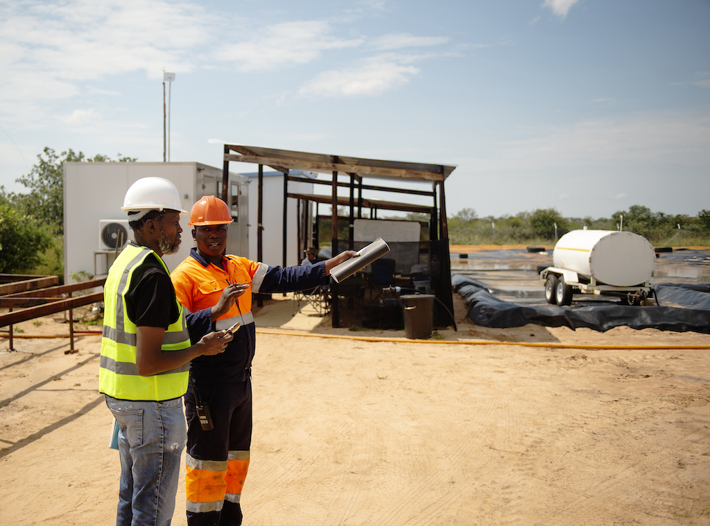A-Botala-Energy-workerR-guides-Oxpeckers-Journalist-Sello-Motseta-on-a-tour-of-Botala-Energy-coal-bed-methane-CBM-development-site-40-km-outside-Serowe-Botswana-on-Feb.-20-2026